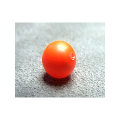 Perle ronde 8mm nacrée Swarovski Néon Orange (X5)