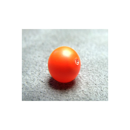 Perle ronde 8mm nacrée Swarovski Néon Orange (X5)