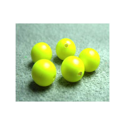 Perle ronde nacrée Swarovski 6mm Néon Yellow (x10)