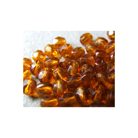 Facettes de Bohême 4mm Dark Topaz (x100)