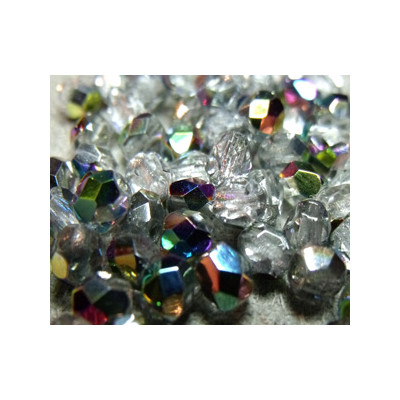 Facettes de Bohême 4mm Cristal Vitrail Clair(x100) Facettes de Bohême 4mm Cristal Vitrail Clair(x100)