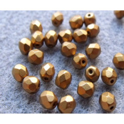 Facettes de Bohême 4mm Bronze Gold Mat (x100)