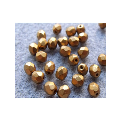 Facettes de Bohême 4mm Bronze Gold Mat (x100) Facettes de Bohême 4mm Bronze Gold Mat (x100)