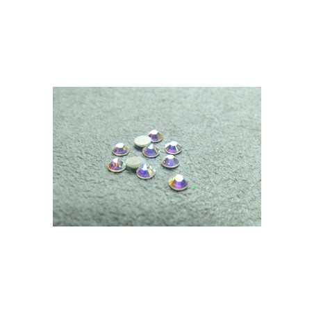 Strass Plat 4mm Crystal AB (X10)