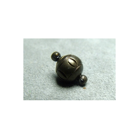 Fermoir Boule Bronze Aimanté 10X16mm(X1) 