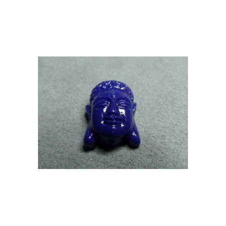 Tête Plate Boudha Bleu Fonce 22X15mm (x1)