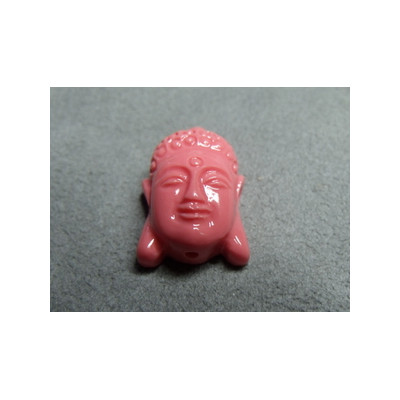 Tête Plate Boudha Rose 22X15mm (x1) Tête Plate Boudha Rose 22X15mm (x1)