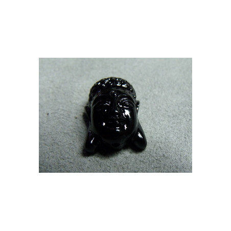 Tête Plate Boudha Noir 22X15mm (x1)