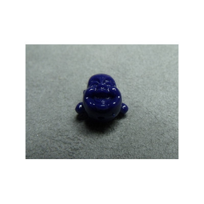 Tête Boudha Bleu Fonce 12mm (x1) Tête Boudha Bleu Fonce 12mm (x1)