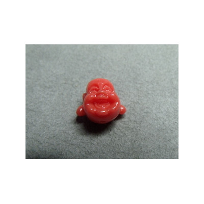 Tête Boudha Corail 12mm (x1)