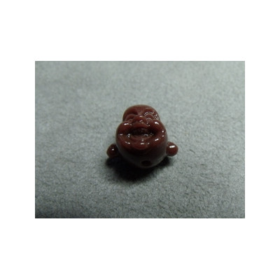 Tête Boudha Marron 12mm (x1)