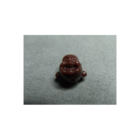 Tête Boudha Marron 12mm (x1)