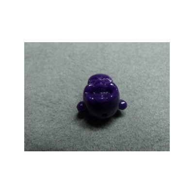 Tête Boudha Violet 12mm (x1)