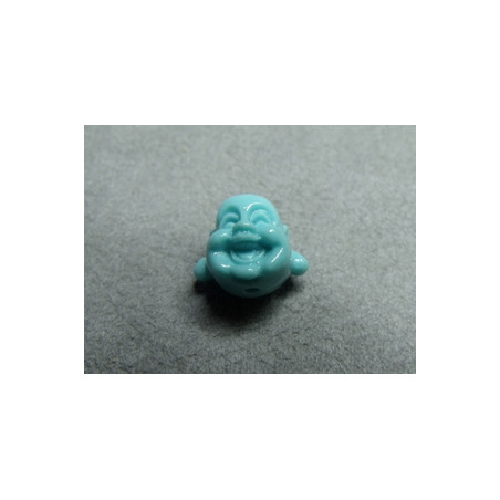 Tête Boudha Bleu Ciel 12mm (x1)