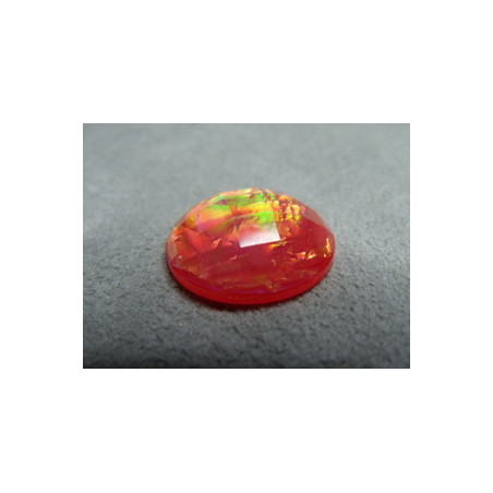 Cabochon en Résine Nacre Approx 18mm Rouge (X1)