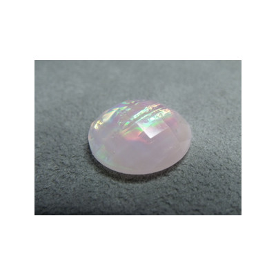 Cabochon en Résine Nacre Approx 18mm Rose (X1)