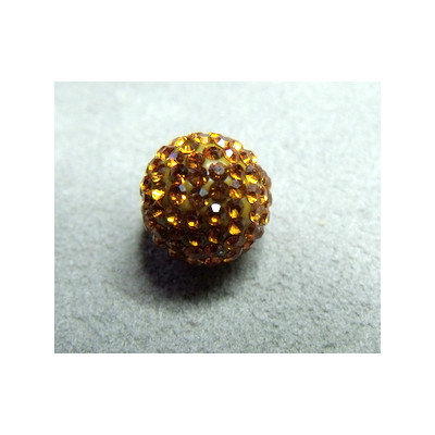 Perle strass pour Shamballa Topaz Résine 12mm (X1) 