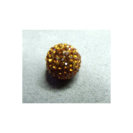 Perle strass pour Shamballa Topaz Résine 12mm (X1) 