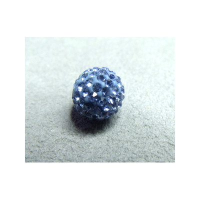 Perle strass pour Shamballa Light Saphyrre Résine 10mm (X1)