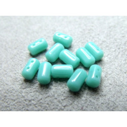 Perles Rullas Opaque Turquoise Green 5X3mm (10gr)