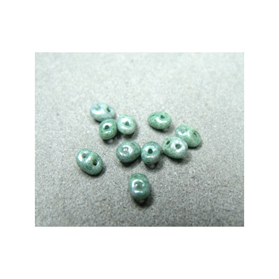 Perles Super Duo 2,5X5mm Green Ceramique (x 10gr env.)
