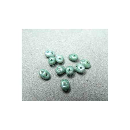 Perles Super Duo 2,5X5mm Green Ceramique (x 10gr env.)