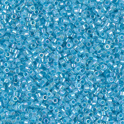 DB0057 Delicas 11/0 Aqua Lined Crystal AB (=R278) (x5gr)