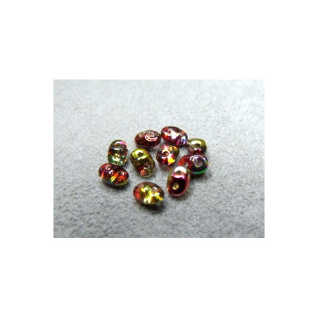  Perles super Duo 2,5X5mm Red Yellow (x 10gr env.)
