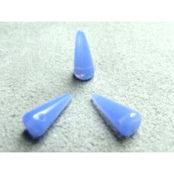 Spikes en Verre de Bohème 13X5mm Air Blue Opal (X10)