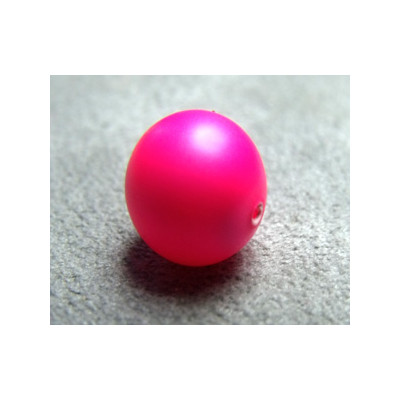 Perle ronde nacrée Swarovski 12mm Néon Pink (x1) 