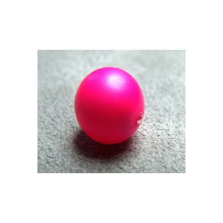 Perle ronde nacrée Swarovski 12mm Néon Pink (x1) 