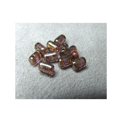 Perles Rullas Crystal Brown Lilas Luster 5X3mm (10gr) 