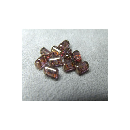 Perles Rullas Crystal Brown Lilas Luster 5X3mm (10gr) 