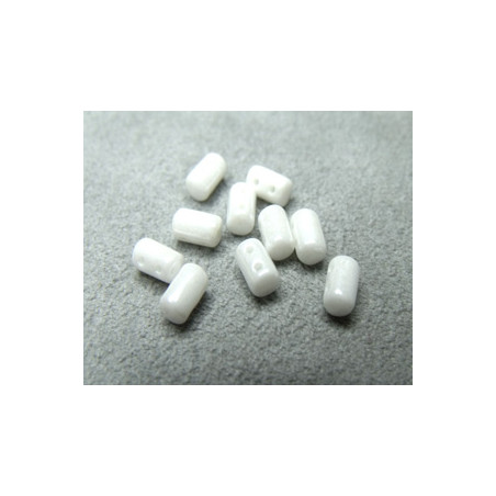 Perles Rullas White ceramic look 5X3mm (10gr) 