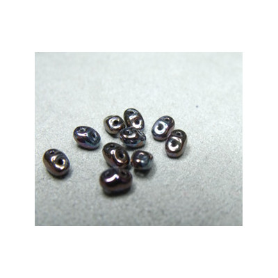 Perles Super Duo 2,5X5mm Jet Véga Iris (x sachet de 10gr env.) Perles Super Duo 2,5X5mm Jet Véga Iris (x sachet de 10gr env.)