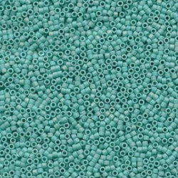 DB0878 Delicas 11/0 Matte Opaque Turquoise Green AB (=R412FR) (x 5gr)