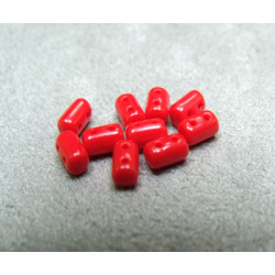 Perles Rullas Opaque Red Coral 5X3mm (10gr)