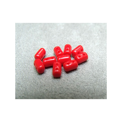 Perles Rullas Opaque Red Coral 5X3mm (10gr)
