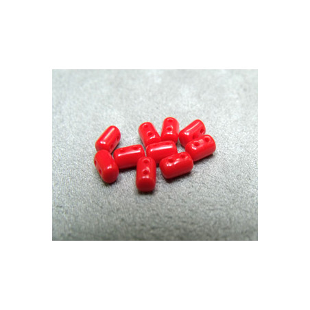 Perles Rullas Opaque Red Coral 5X3mm (10gr)