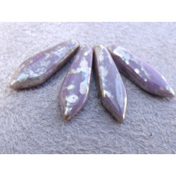 Dague en verre de Bohême 5x16mm - Opaque Amethyst picasso (x20) 