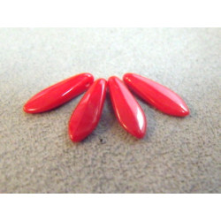 Dague en verre de Bohême 5x16mm - Opaque Red (x20)