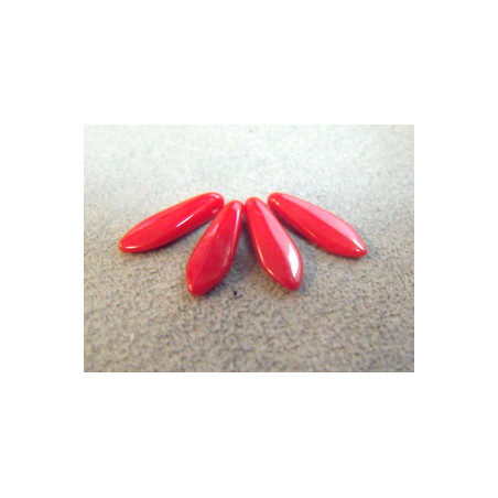 Dague en verre de Bohême 5x16mm - Opaque Red (x20)