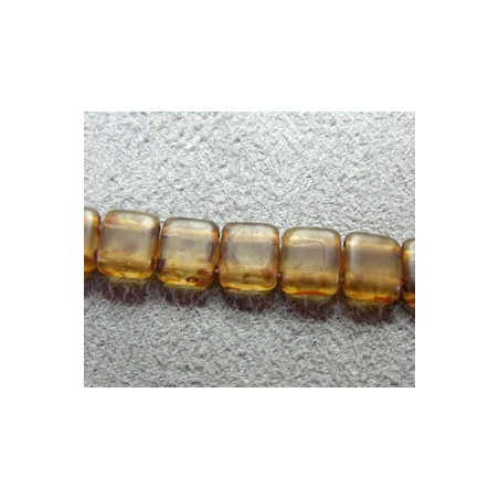 Perles Tiles 6X6X3mm Matte Crystal Picasso (X50)