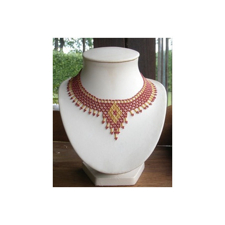 Schéma du collier "Sassafra" de La Bijoutisse 