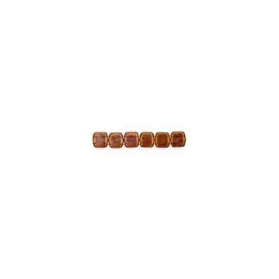 Perles Tiles 6X6X3mm Luster Rose/Gold Topaz (X50)