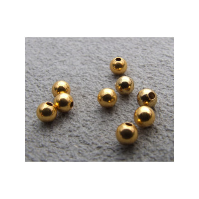 Boule Dorée Lisse 3mm(X20)