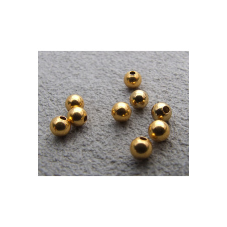 Boule Dorée Lisse 3mm(X20)
