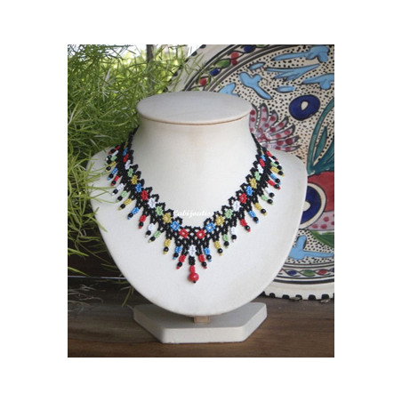 Schéma du collier "Tchatchatcha" de La Bijoutisse - English version