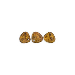Perle Pétale Opaque Yellow - Copper Picasso 8X7mm (X50)