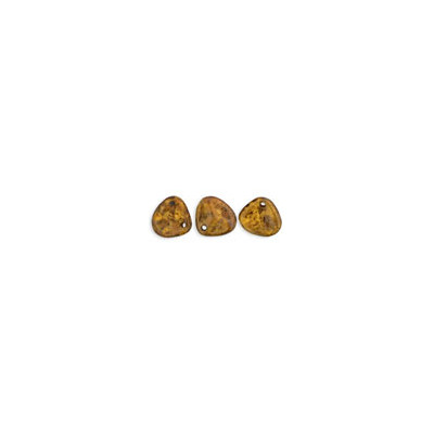 Perle Pétale Opaque Yellow - Copper Picasso 8X7mm (X50)